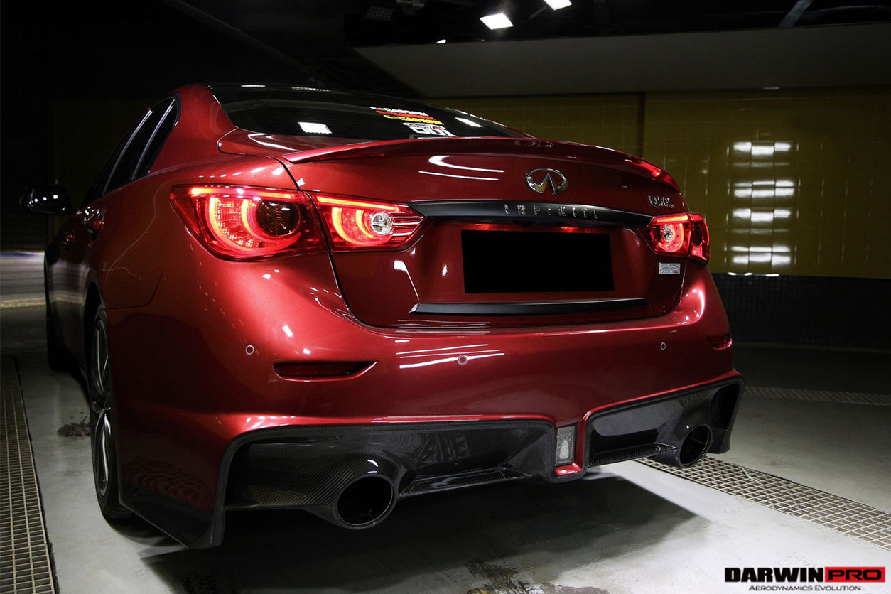 2014-2017 Infiniti Q50 Sedan EAU ROUGE Style Rear Bumper - DarwinPRO Aerodynamics
