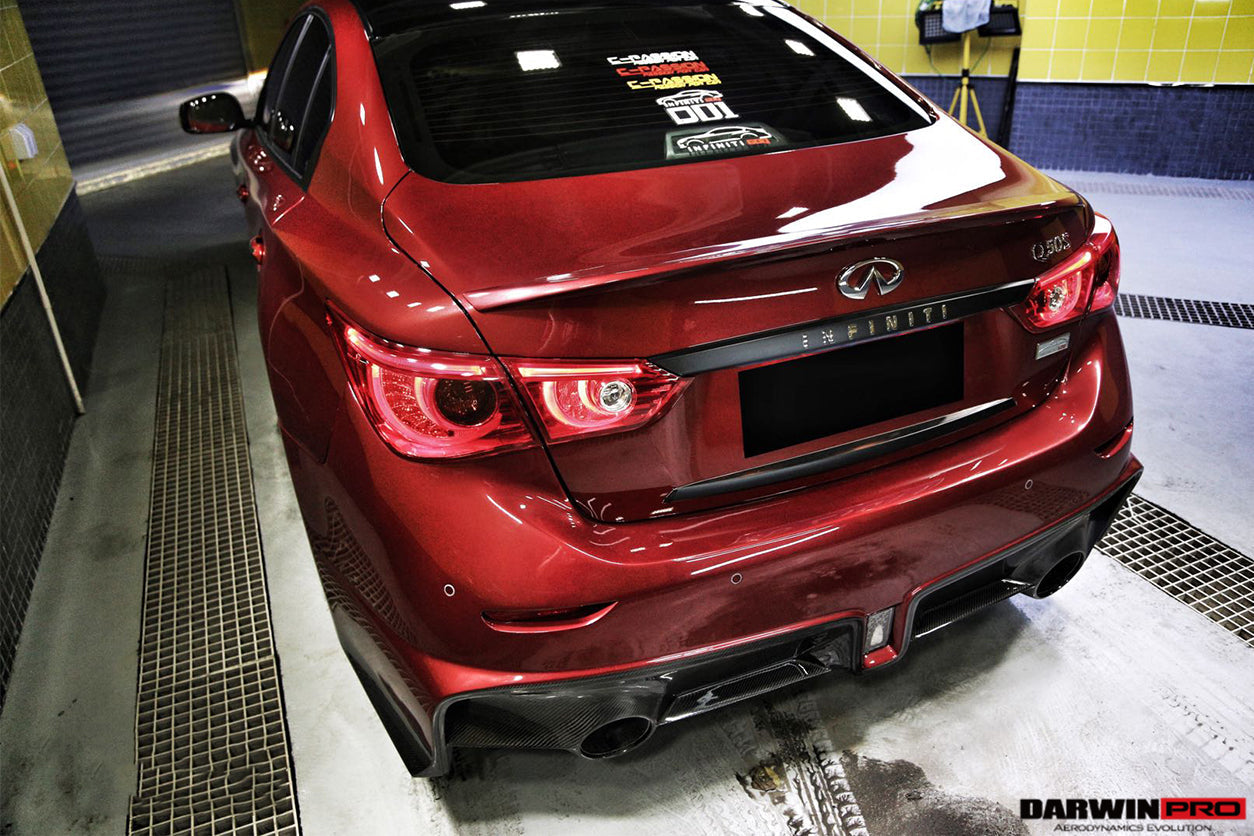 2014-2017 Infiniti Q50 Sedan EAU ROUGE Style Rear Bumper - DarwinPRO Aerodynamics