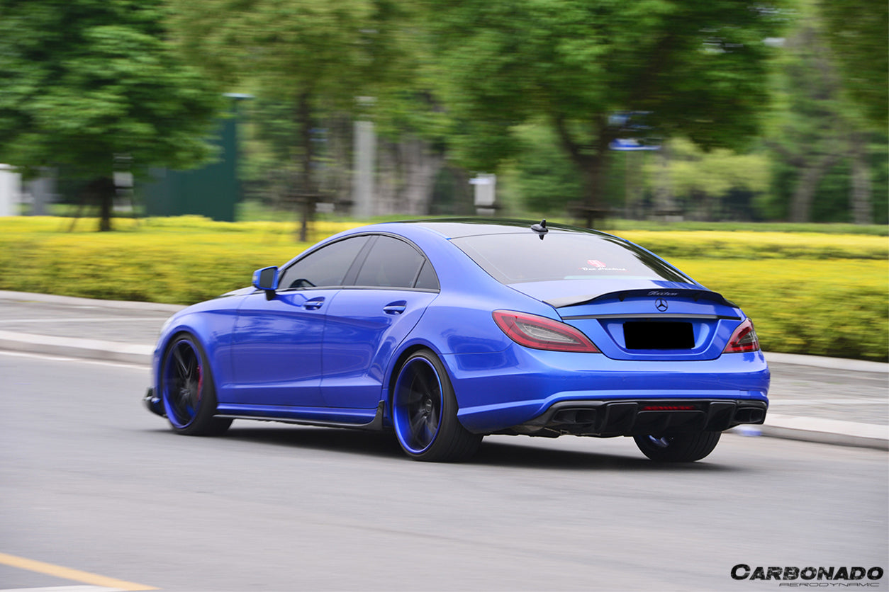 2011-2015 Mercedes Benz CLS400 CLS500 CLS63 AMG W218 RT Style Rear Diffuser - Carbonado