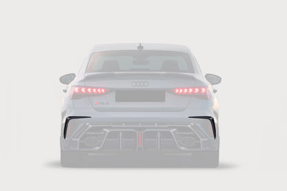 2025-UP Audi RS3 8Y.5 Sedan AD Style Autoclave Carbon Fiber Rear Bumper Side Canards