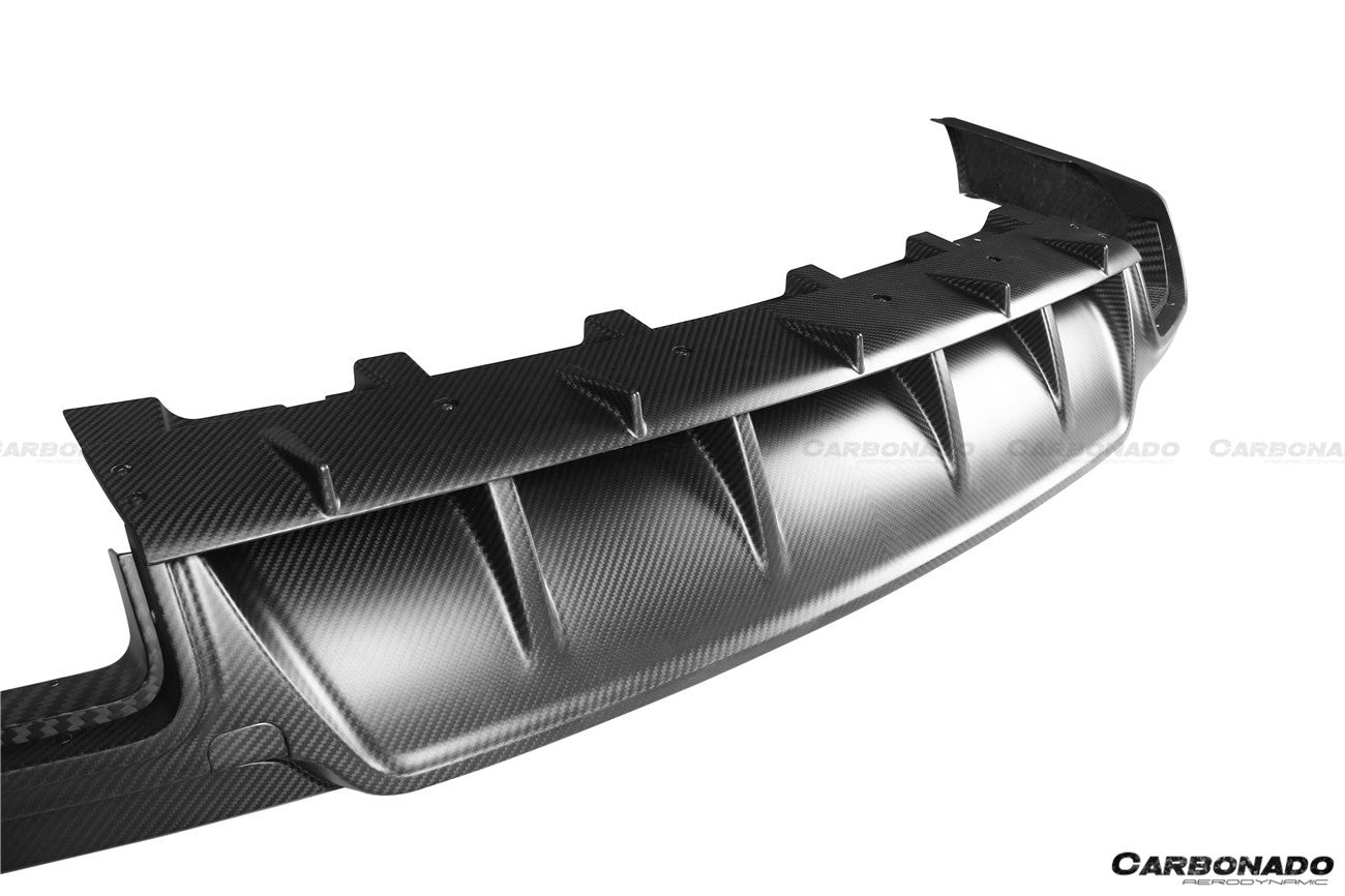 2017-2022 Maserati Levante Modena/GT OD Style Rear Diffuser Lip (NO Exhaust Tips) - Carbonado