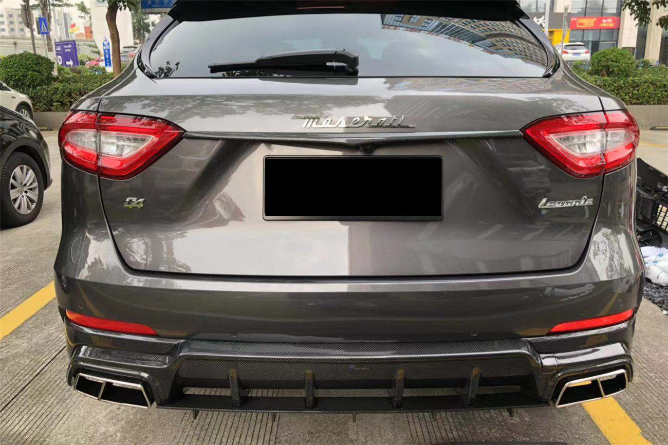 2017-2022 Maserati Levante Modena/GT OD Style Rear Diffuser Lip (NO Exhaust Tips) - Carbonado