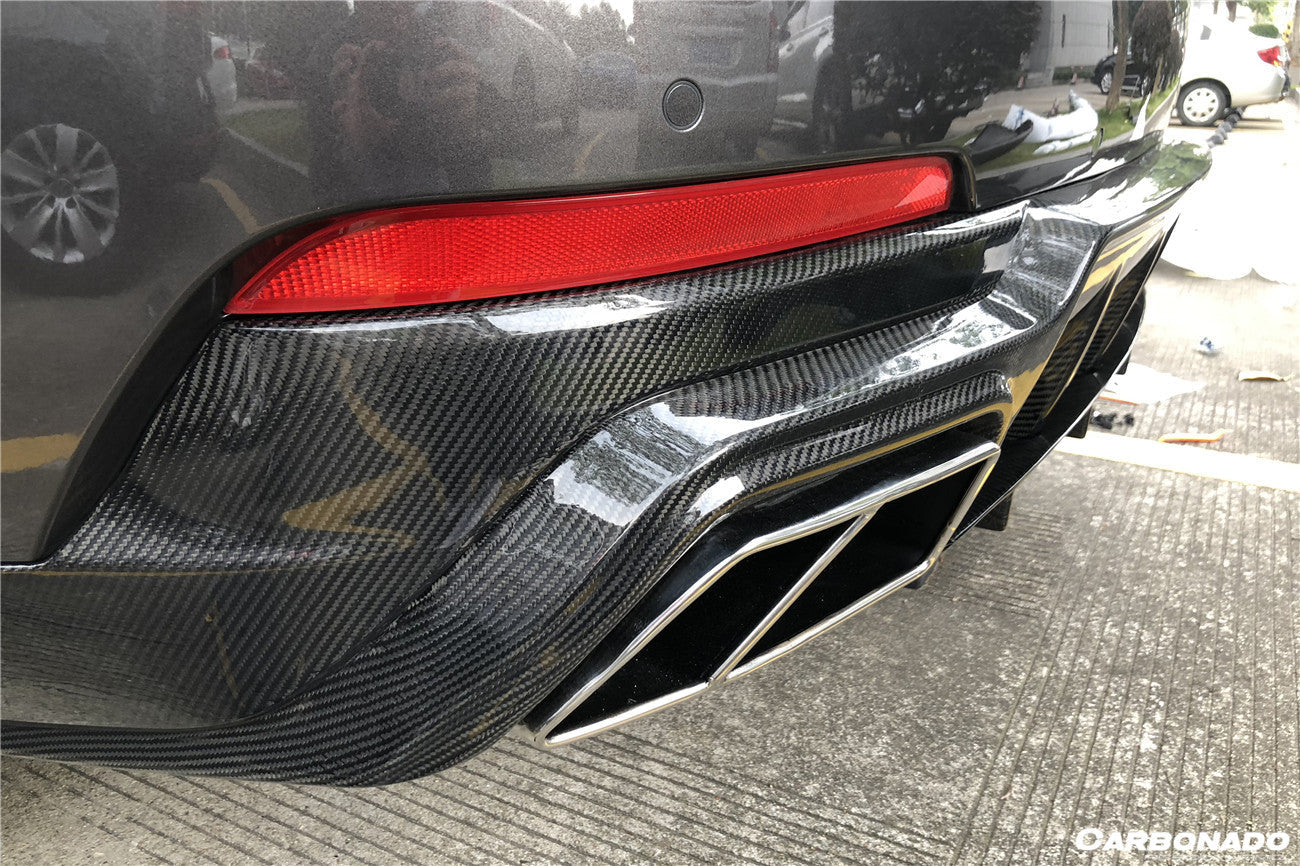 2017-2022 Maserati Levante Modena/GT OD Style Rear Diffuser Lip (NO Exhaust Tips) - Carbonado