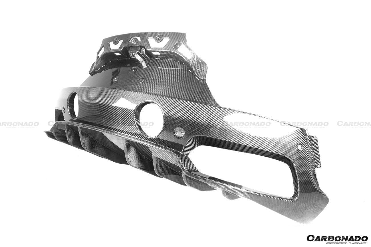 2020-UP Maserati MC20 OE Dry Carbon Fiber Rear Lip Diffuser - Carbonado
