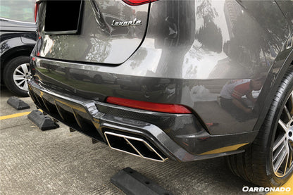 2017-2022 Maserati Levante Modena/GT OD Style Rear Diffuser Lip (NO Exhaust Tips) - Carbonado
