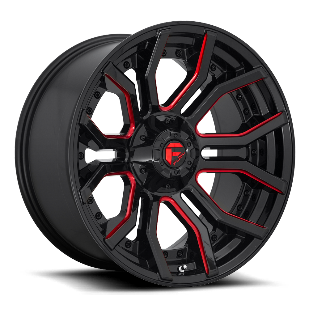 Fuel Off-Road Rage D712 20x10 -18 6x135/6x139.7mm 106.1mm Gloss Black Red Tinted Clear