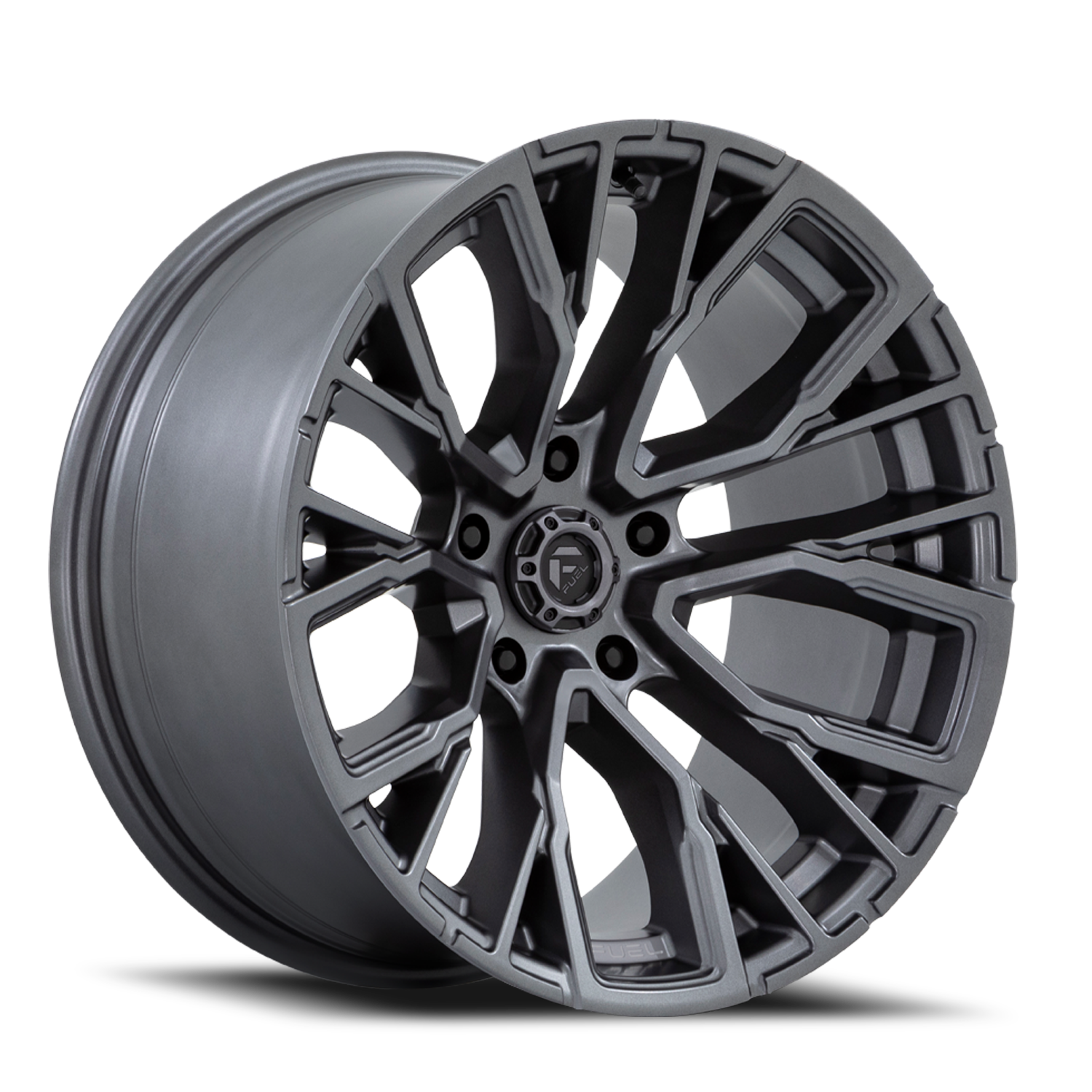 Fuel Off-Road Rebar 5 D848 22x12 -44 5x127mm 71.5mm Matte Gunmetal
