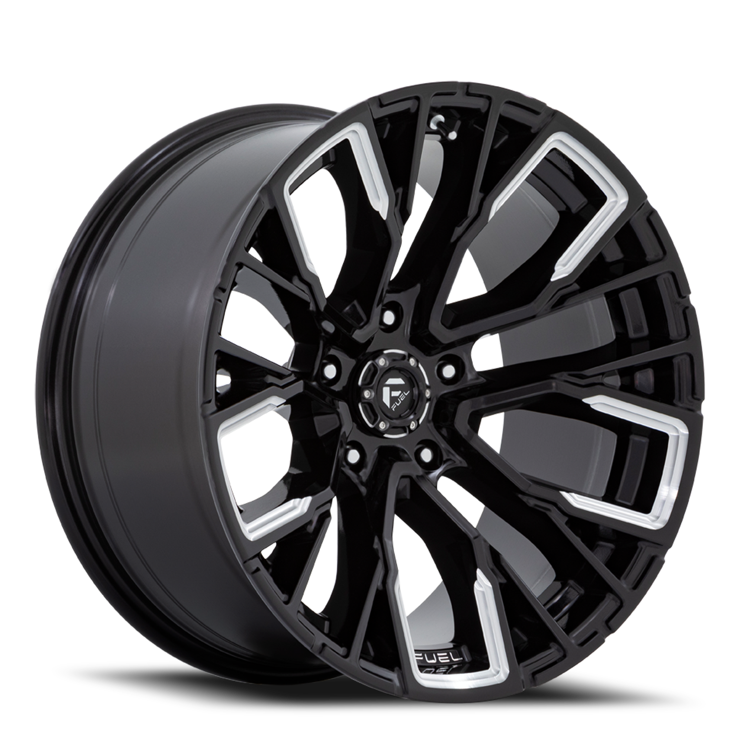 Fuel Off-Road Rebar 5 D849 22x12 -44 5x139.7mm 78.1mm Gloss Black Milled
