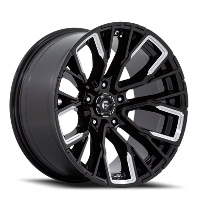 Fuel Off-Road Rebar 5 D849 22x12 -44 5x139.7mm 78.1mm Gloss Black Milled