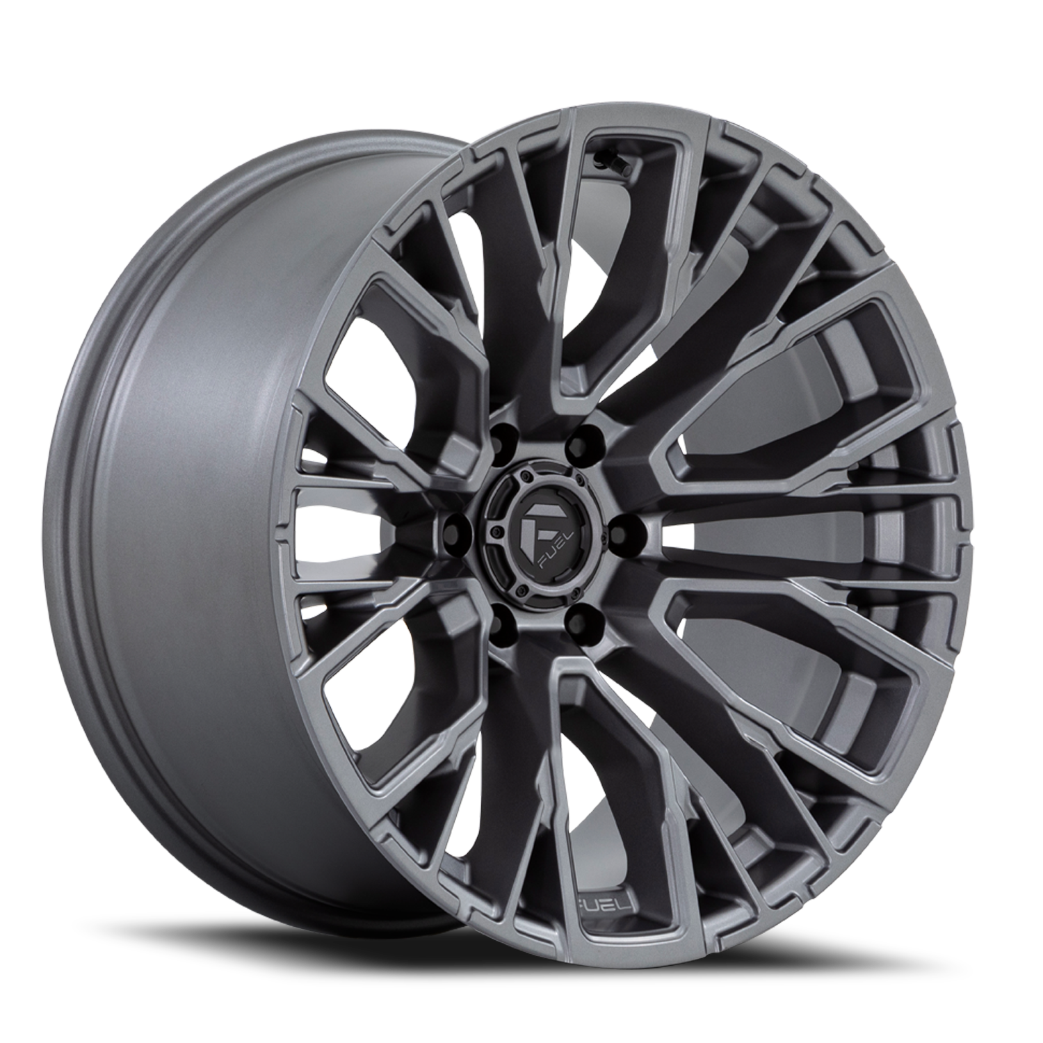Fuel Off-Road Rebar 6 D848 17x9 +1 6x139.7mm 106.1mm Matte Gunmetal