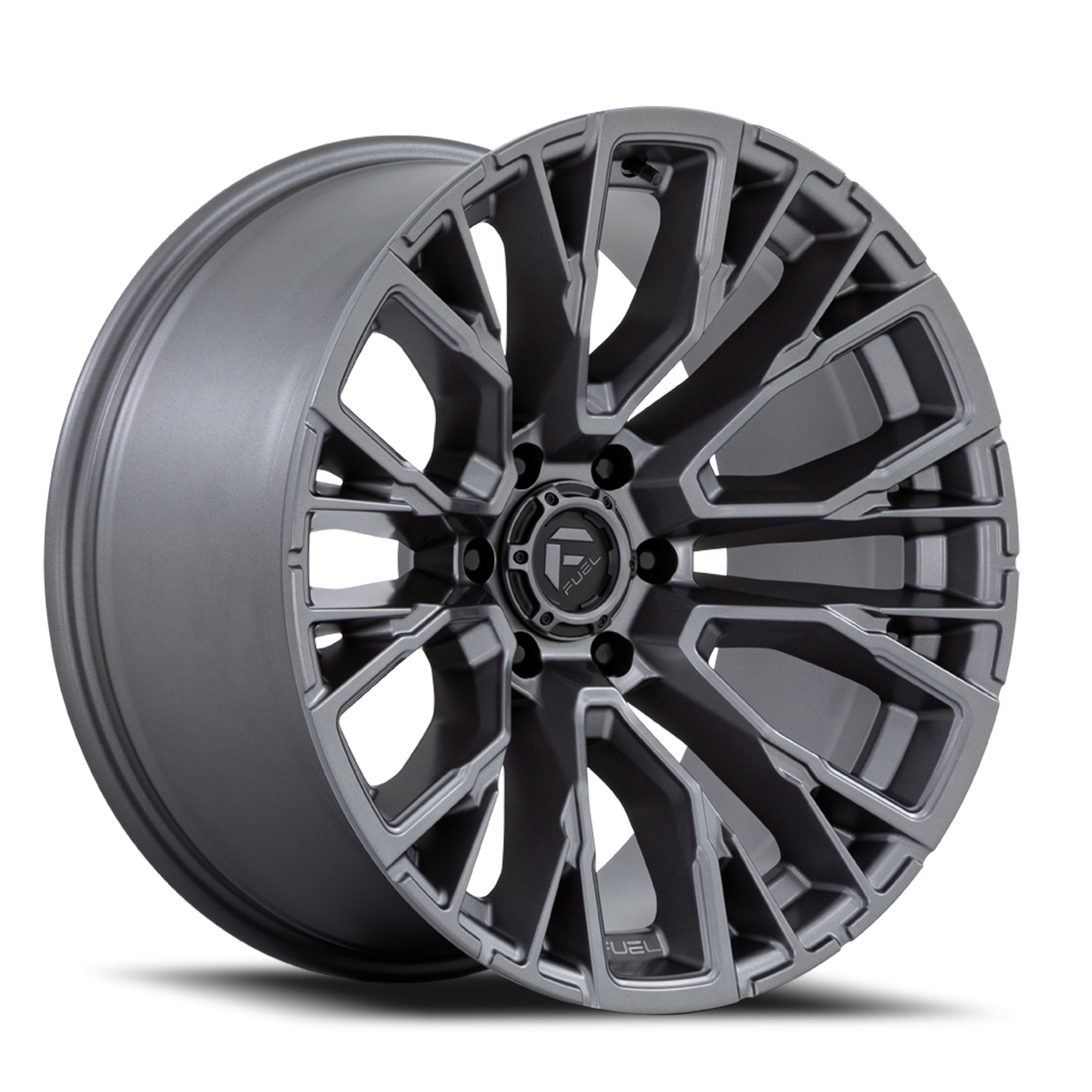 Fuel Off-Road Rebar 6 D848 20x9 +1 6x139.7mm 106.1mm Matte Gunmetal