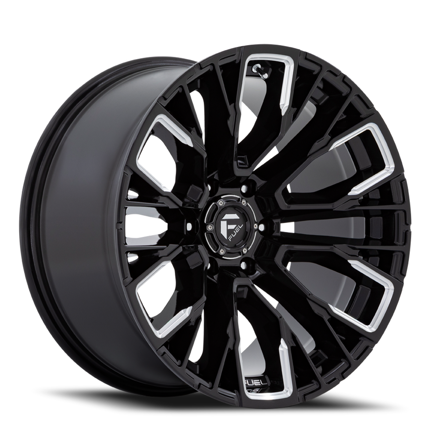 Fuel Off-Road Rebar 6 D849 17x9 +1 6x139.7mm 106.1mm Gloss Black Milled