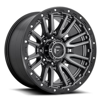 Fuel Off-Road Rebel D680 22x10 -18 8x165.1mm 125.1mm Matte Gunmetal Black Bead Ring