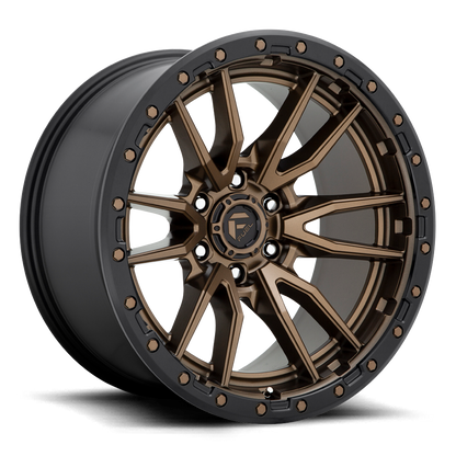 Fuel Off-Road Rebel D681 18x9 +20 6x114.3mm 66.06mm Matte Bronze Black Bead Ring