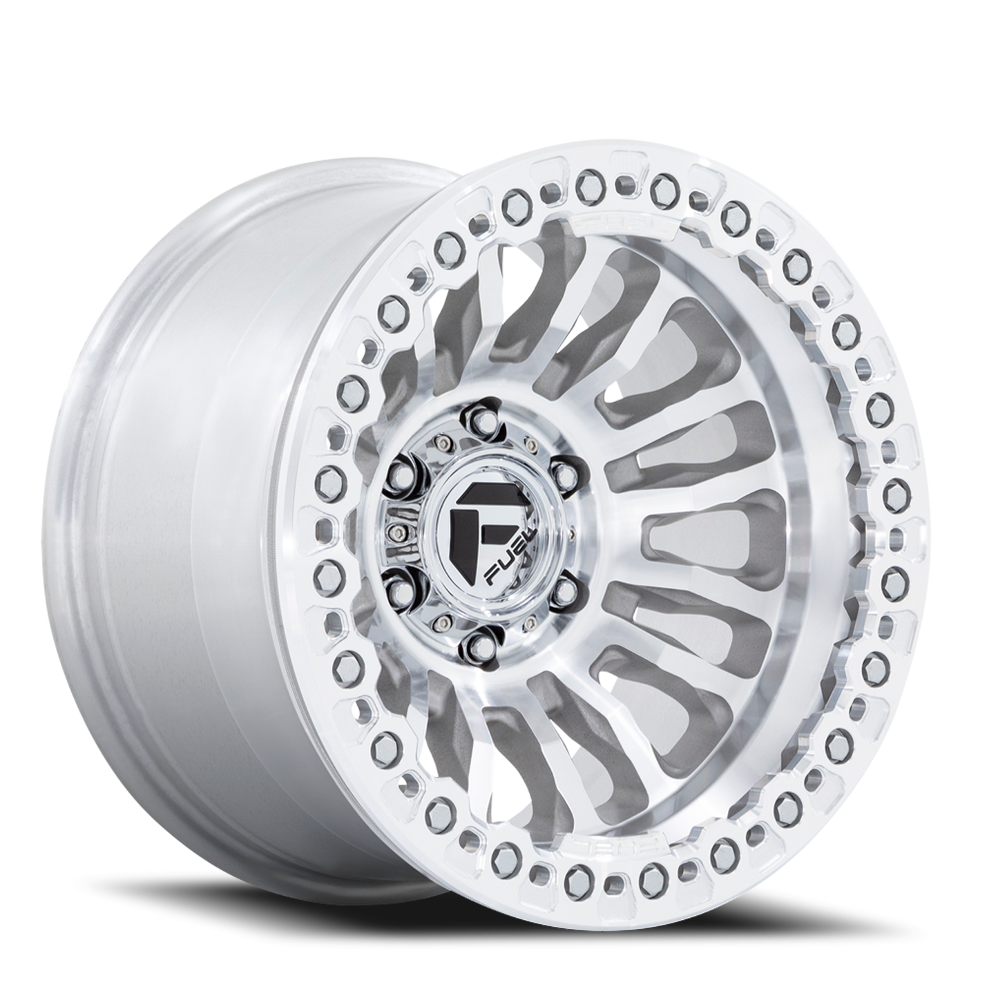 Fuel Off-Road Rincon Beadlock FC125DX 20x10 -48 8x165.1mm 125.1mm Machined Silver