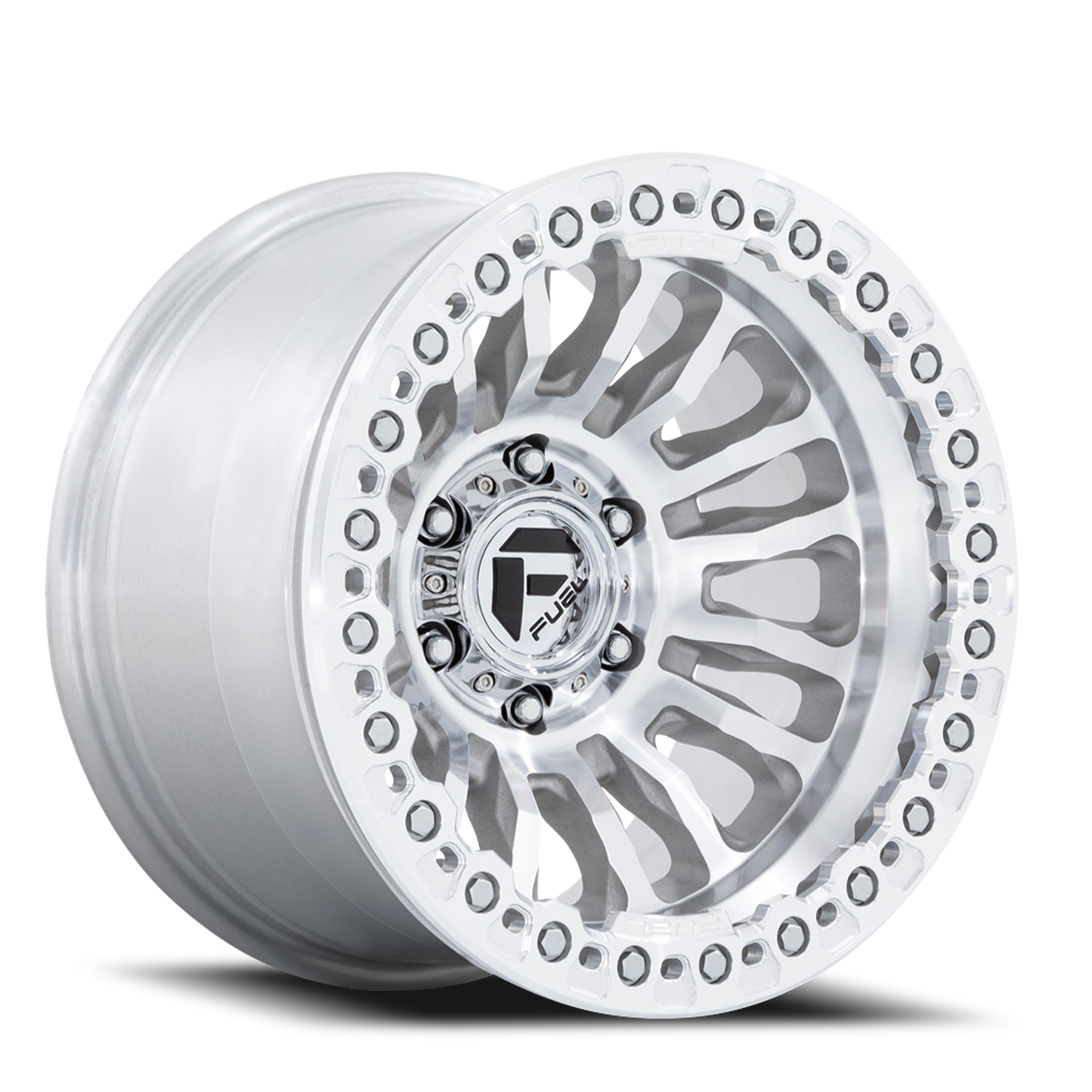 Fuel Off-Road Rincon Beadlock FC125DX 20x10 -48 8x165.1mm 125.1mm Machined Silver