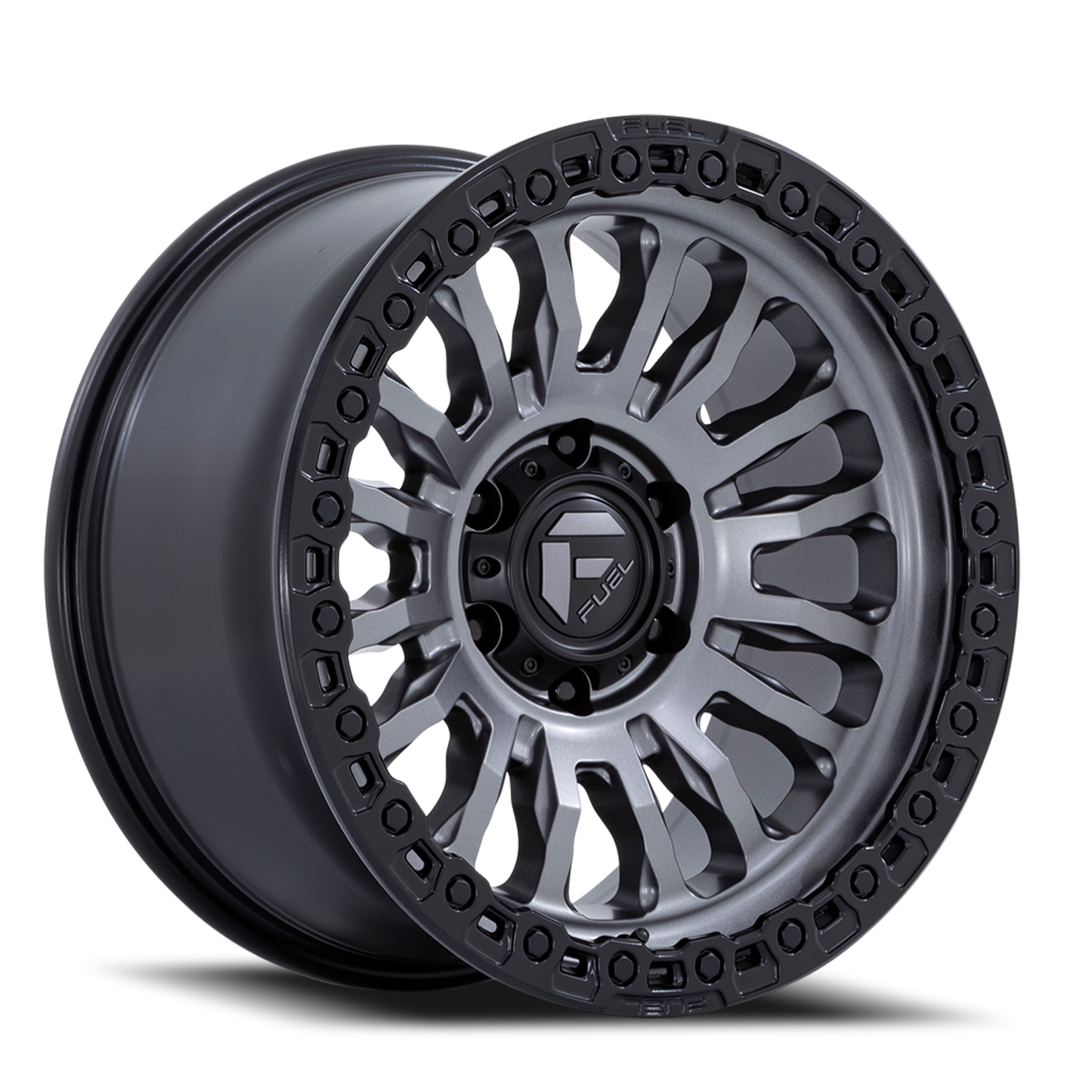 Fuel Off-Road Rincon SBL FC857AB 17x9 -12 6x139.7mm 106.1mm Matte Gunmetal Matte Black Lip