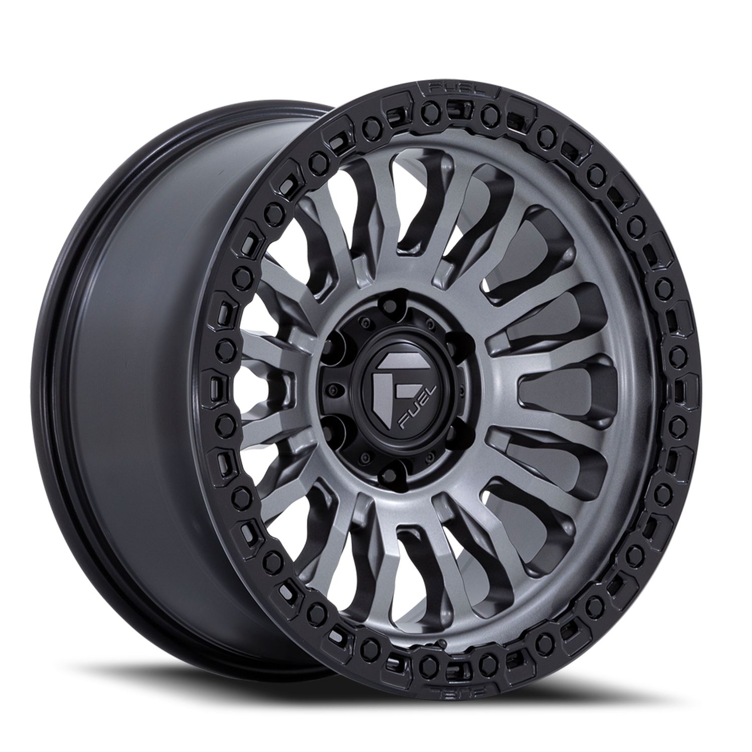 Fuel Off-Road Rincon SBL FC857AB 20x10 -18 8x165.1mm 125.1mm Matte Gunmetal Matte Black Lip