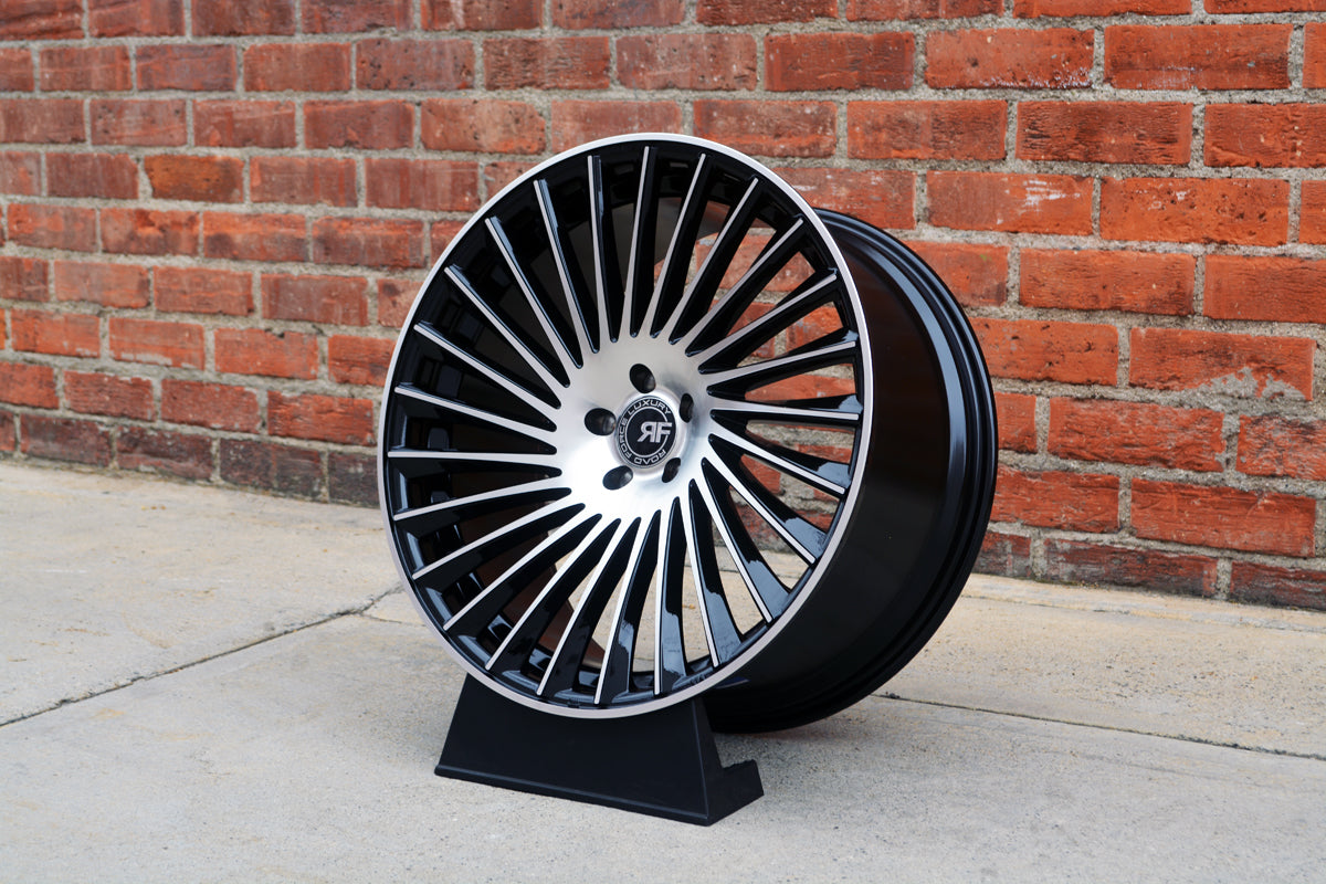 22" Road Force RF23 Gloss Black Machine Face 5x112 (Set of 4)