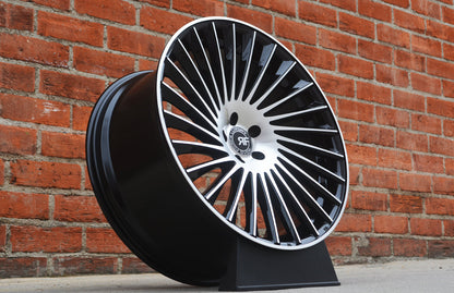 22" Road Force RF23 Gloss Black Machine Face 5x112 (Set of 4)