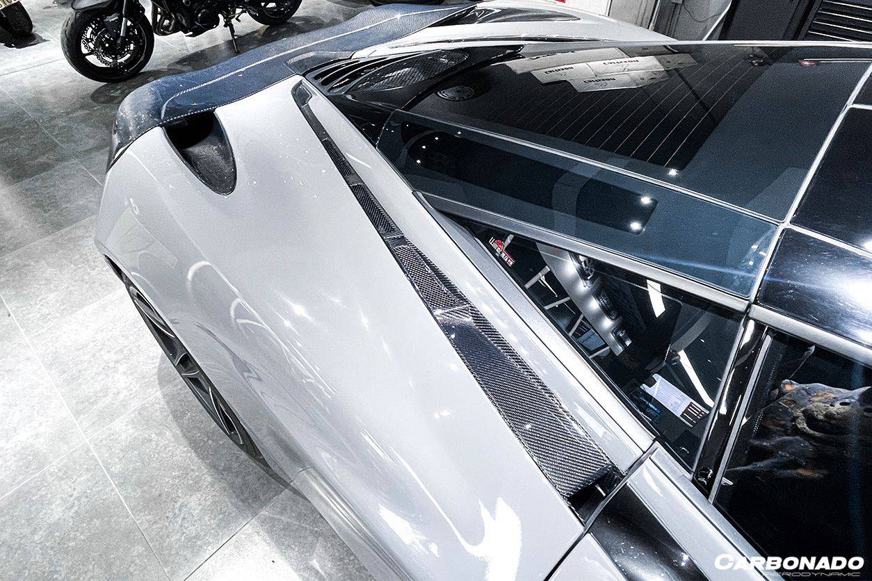 2017-2022 McLaren 720s Carbon Fiber Engine Hood Side Air Intake Vents 6pcs - Carbonado Aero
