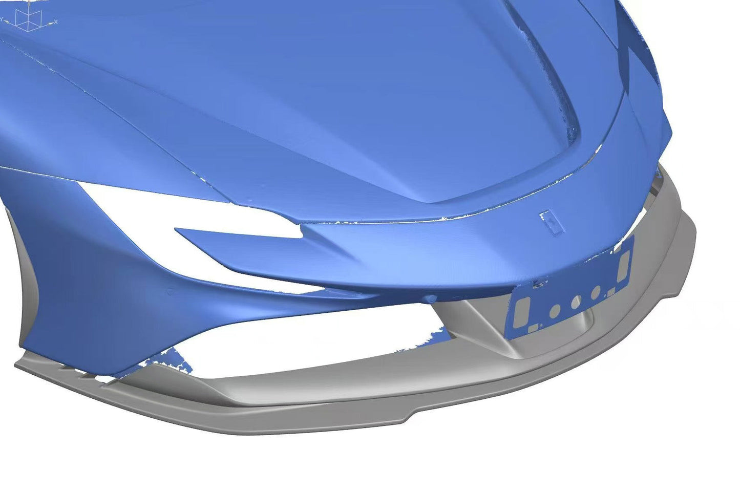 2020-UP Ferrari SF90 MIX Style Autoclave Carbon Fiber Front Lip Splitter