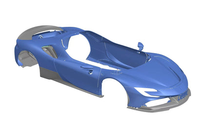 2020-UP Ferrari SF90 MIX Style Autoclave Carbon Fiber Front Lip Splitter
