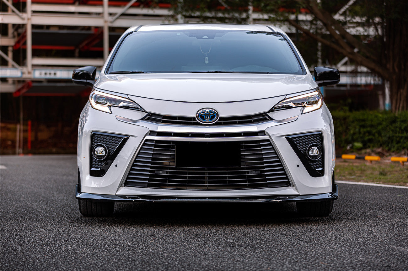 2021-UP Toyota GR SIENNA CA-II Style PP Material Front Bumper With Light - Carbonado