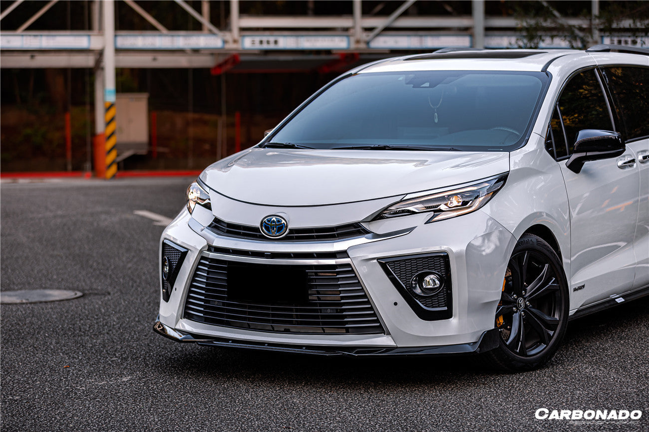 2021-UP Toyota GR SIENNA CA-II Style PP Material Front Bumper With Light - Carbonado