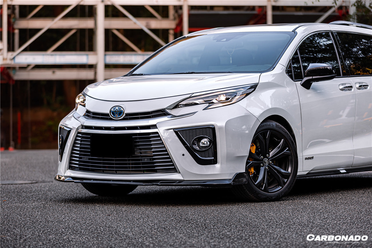 2021-UP Toyota GR SIENNA CA-II Style PP Material Front Bumper With Light - Carbonado