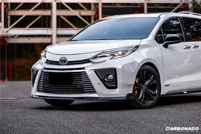 2021-UP Toyota GR SIENNA CA-II Style PP Material Front Bumper With Light - Carbonado