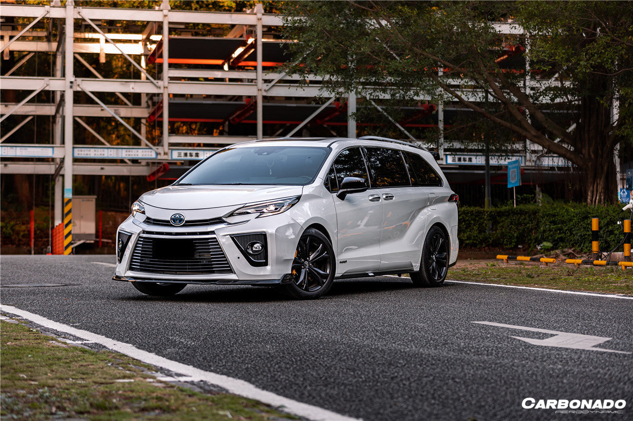 2021-UP Toyota GR SIENNA CA-II Style PP Material Front Bumper With Light - Carbonado
