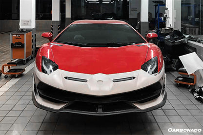 2011-2021 Lamborghini Aventador LP700 LP740 LP750 Coupe/Roadster SVJ Style Part Dry Carbon Fiber Front Bumper - Carbonado
