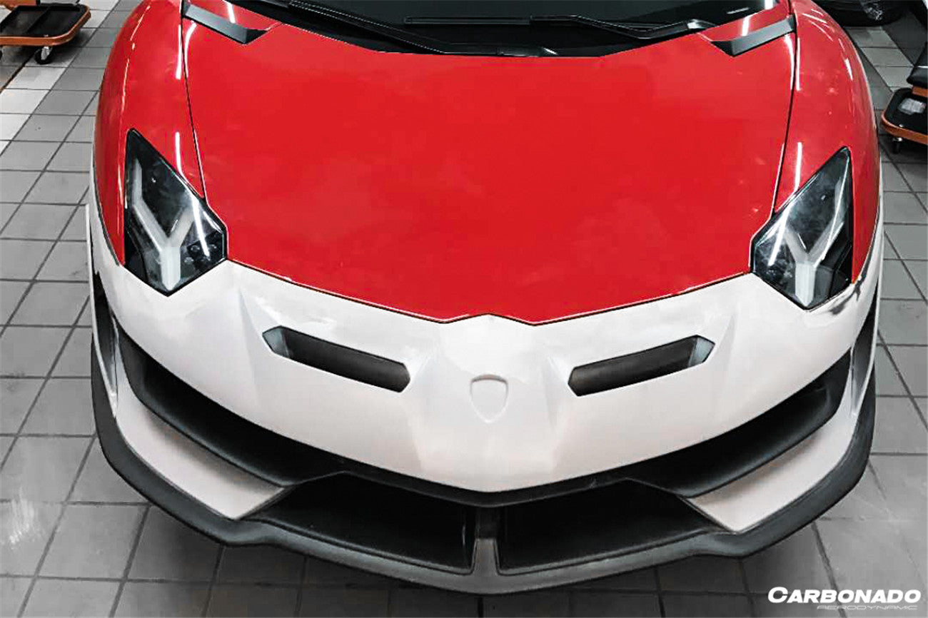 2011-2021 Lamborghini Aventador LP700 LP740 LP750 Coupe/Roadster SVJ Style Part Dry Carbon Fiber Front Bumper - Carbonado
