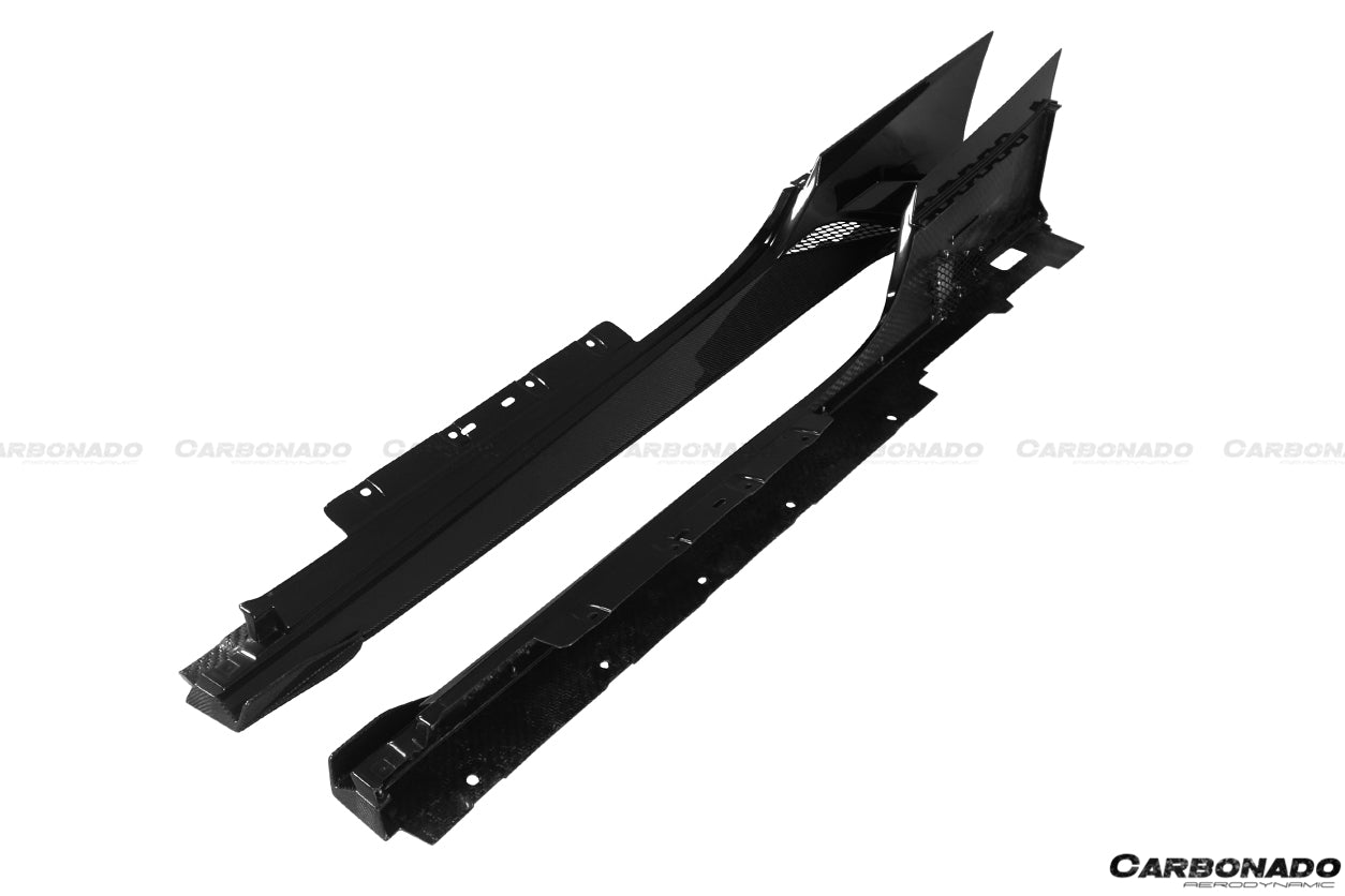 2015-2020 Ferrari 488 GTB/Spyder MSY Style Side Skirts - Carbonado