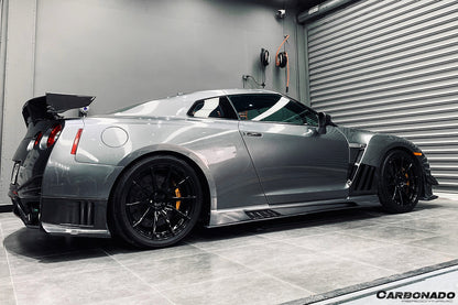 2008-2022 Nissan GTR R35 CBA/DBA/EBA VA Style Side Skirts - Carbonado