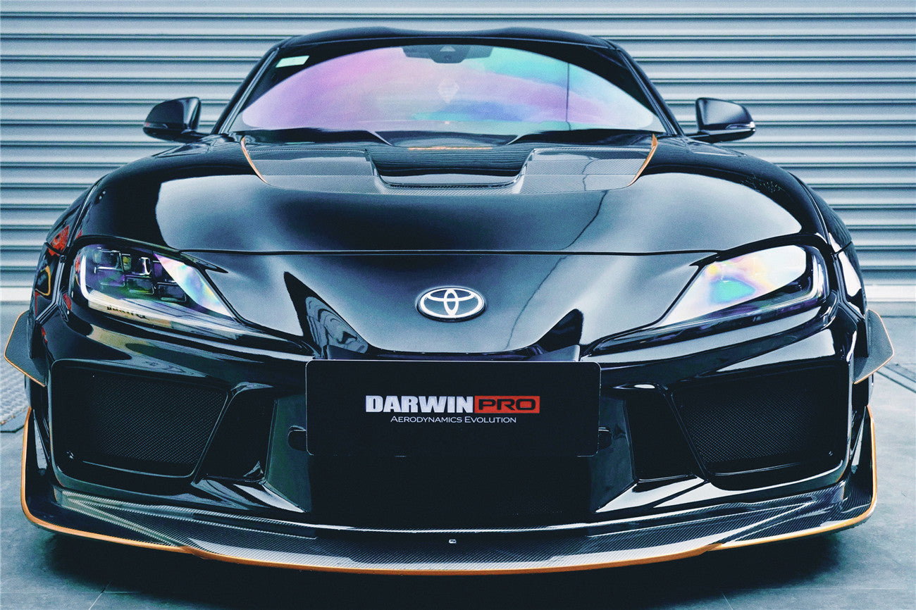 2019-UP Toyota GR Supra (J29/DB) A90 A91 BKSSII Style Partial Carbon Fiber Front Bumper - DarwinPRO Aerodynamics