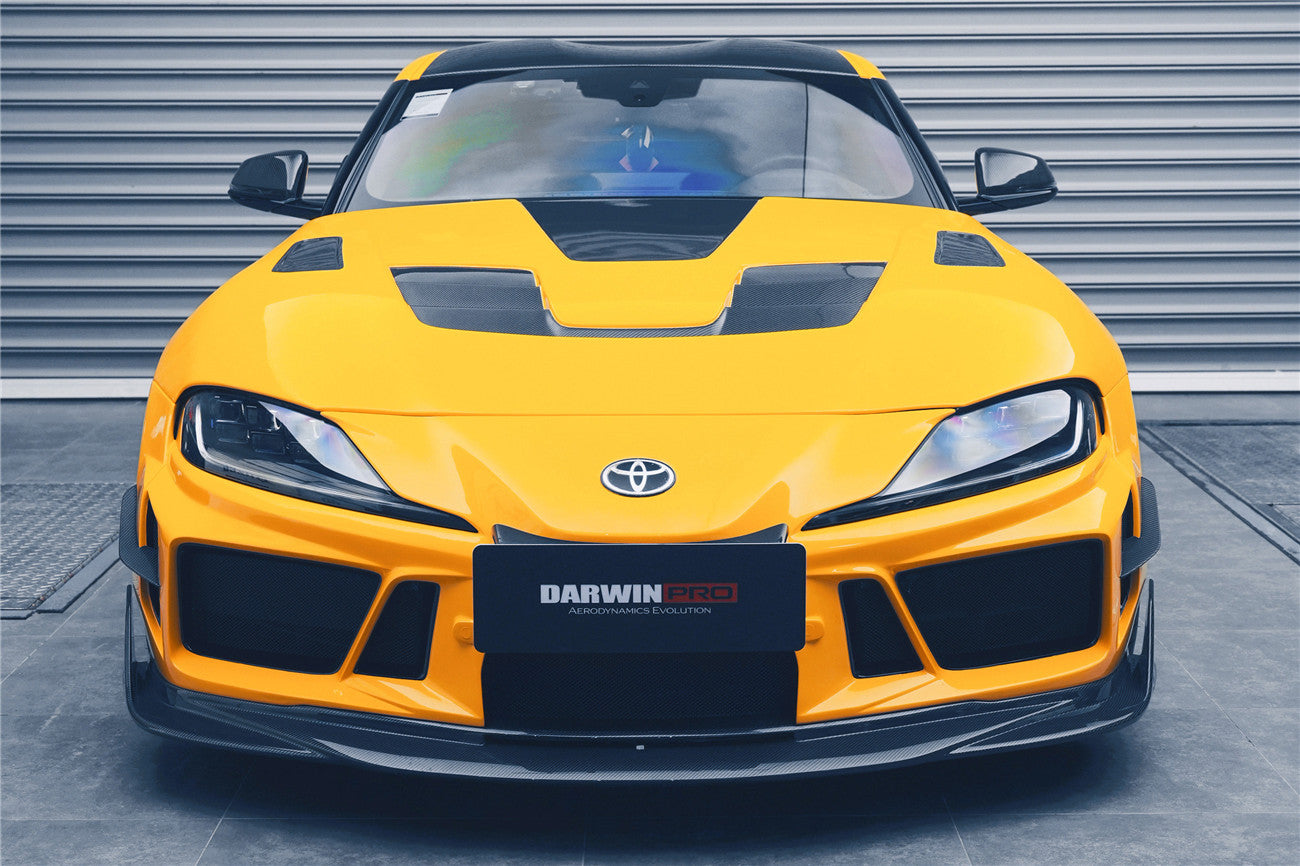 2019-UP Toyota GR Supra (J29/DB) A90 A91 BKSSII Style Partial Carbon Fiber Front Bumper - DarwinPRO Aerodynamics