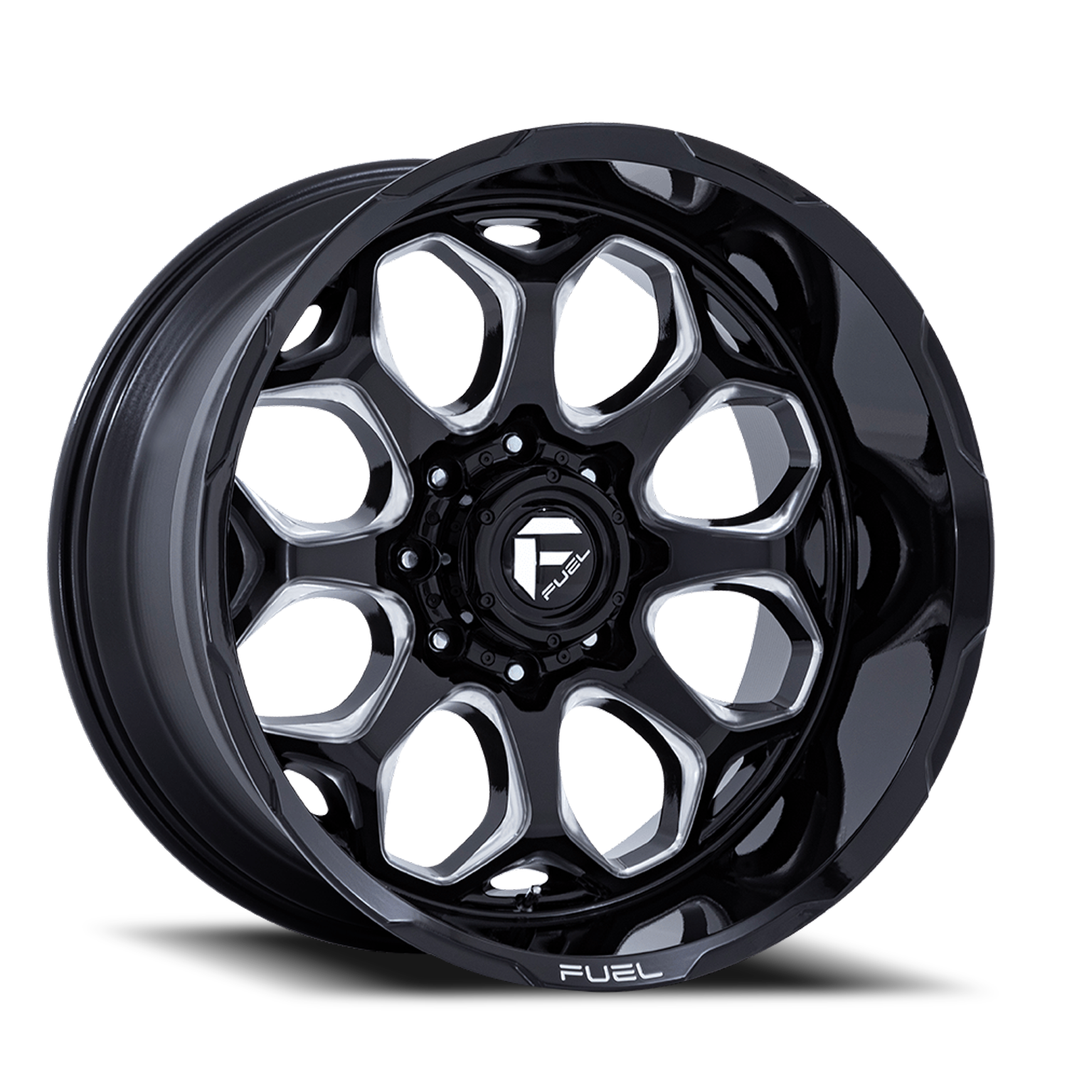 Fuel Off-Road Scepter FC862 BE 22x12 -44 5x127mm 71.5mm Gloss Black Milled