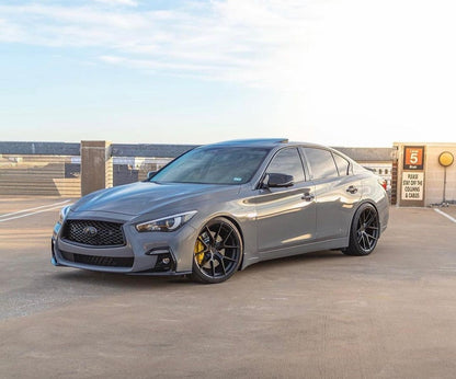 20" Aodhan AFF7 Matte Black 5x112 ( Staggered Setup ) ( Set of 4 )