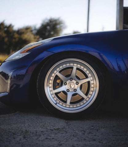 Aodhan DS09 Silver w/Machined Face - 18x8.5 +35 / 18x9.5 +15 5x114.3 (Staggered Set of 4)
