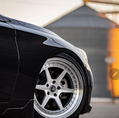 Aodhan DS09 Silver w/Machined Face - 19x8.5 +35 / 19x9.5 +30 5x114.3 (Staggered Set of 4)
