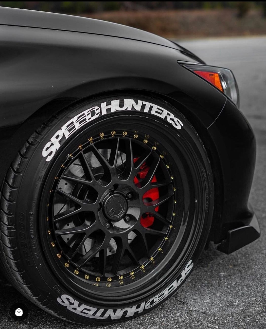 Aodhan AH02 Gloss Black ( Gold Rivet) - 19x8.5 +35 5x120 (Square Set of 4)
