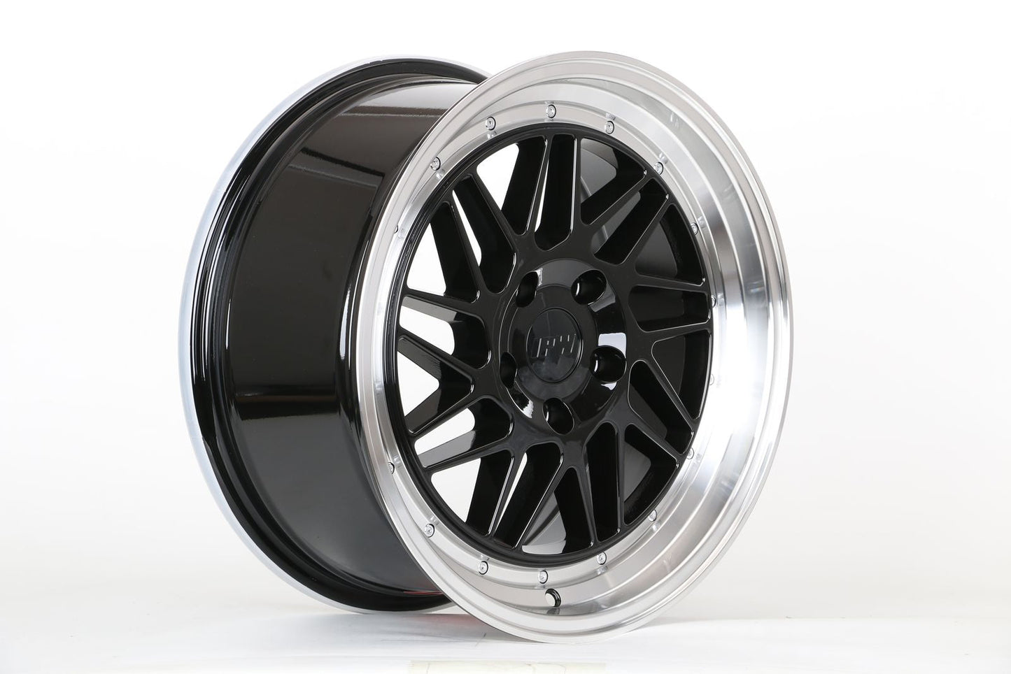 E010 Black Machined Lip 15x8.0 ET30 4.100.114 - Square Set (4 Wheels)