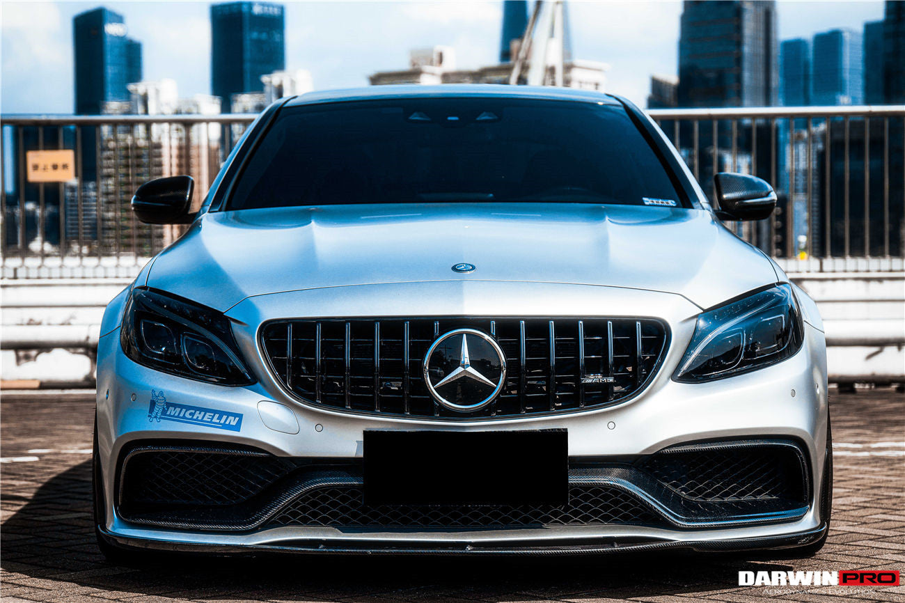2015-2021 Mercedes Benz W205 C63/S AMG Sedan BKSS Style Carbon Fiber Front Lip - DarwinPRO Aerodynamics