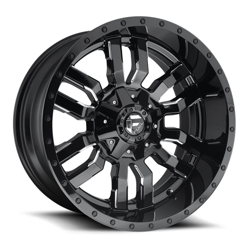 Fuel Off-Road Sledge D595 20x10 -18 8x180mm 124.3mm Gloss Black Milled