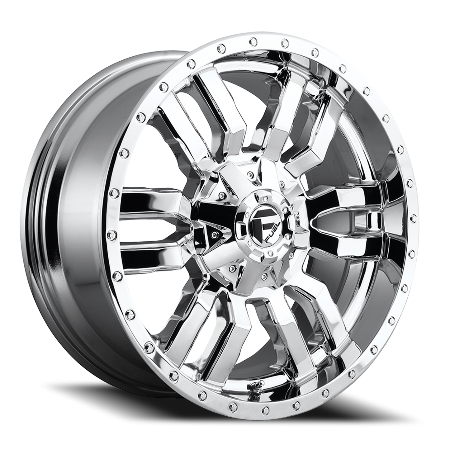 Fuel Off-Road Sledge D631 20x9 +1 8x180mm 124.2mm Chrome Chrome Plated