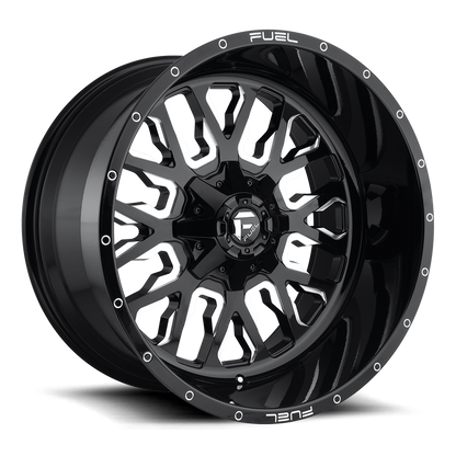 Fuel Off-Road Stroke D611 20x9 +1 6x135/6x139.7mm 106.3mm Gloss Black Milled