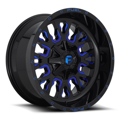 Fuel Off-Road Stroke D645 20x9 +1 6x135/6x139.7mm 106.3mm Gloss Blue Milled