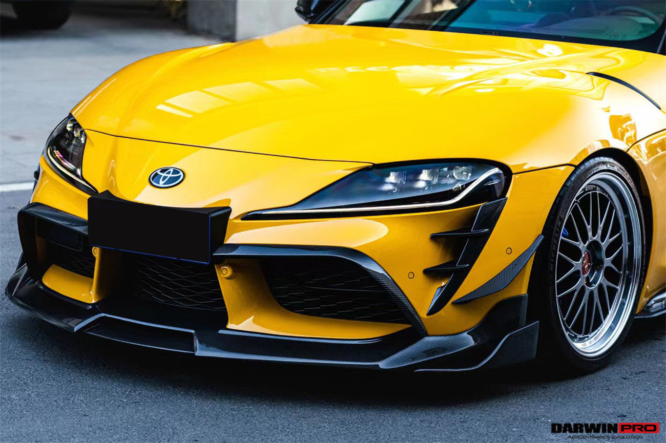 2019-UP Toyota GR Supra (J29/DB) A90 A91 BKSS Style Carbon Fiber Front Canards - DarwinPRO Aerodynamics